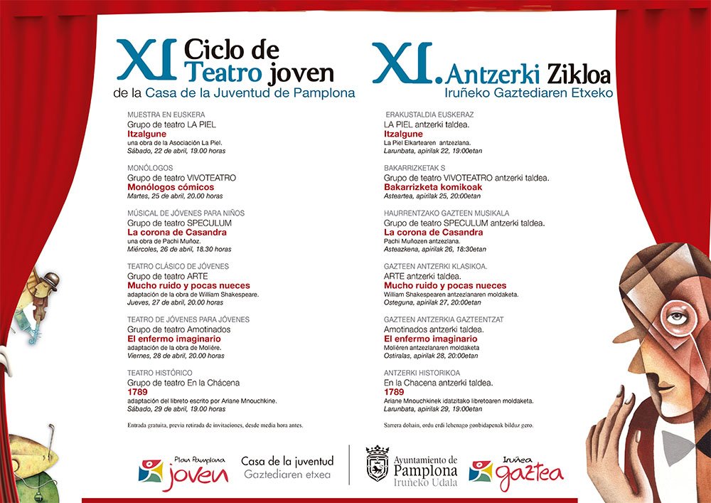 Mañana comienza el XI ciclo de Teatro en la Casa de la Juventud que cada año, entre escenario y patio de butacas, lleva hasta allí a 600 jóvenes