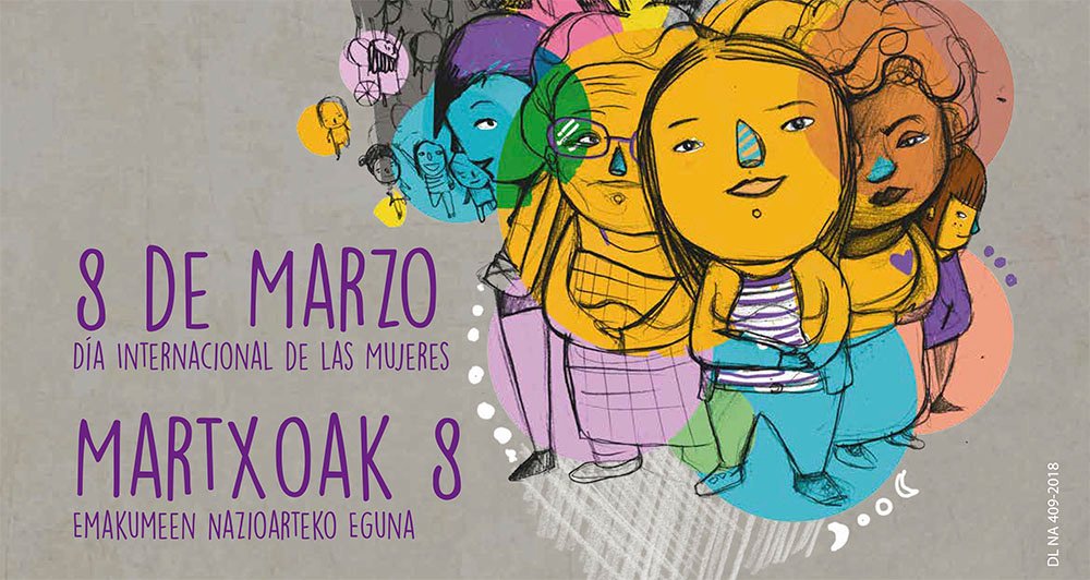 cartel8Miruañ Pamplona se une al Día Internacional de la Mujeres con una exposición de pintura y otra de fotografía, una mesa redonda, una proyección y movilizaciones el 8 de marzo