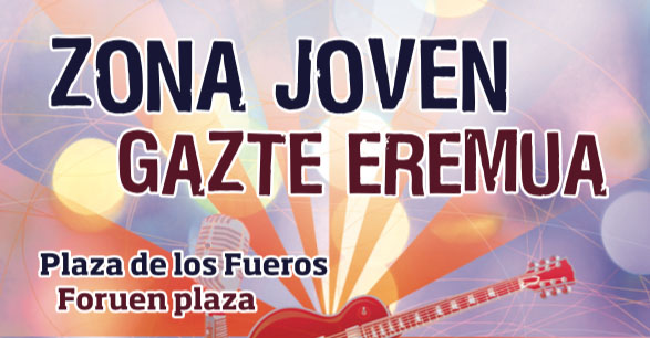 La plaza de los Fueros se erige en el espacio de referencia para la juventud en Sanfermines, con actividades lúdicas y de ocio por la tarde y programa de conciertos nocturnos