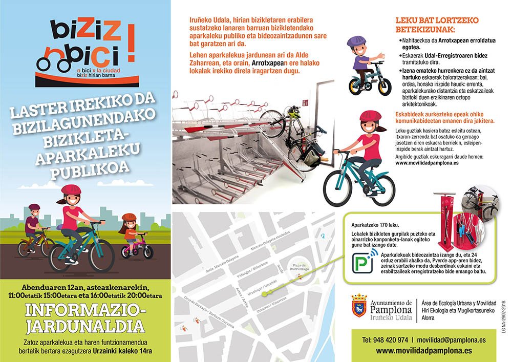 El Ayuntamiento celebra esta semana jornadas de puertas abiertas en los nuevos parkings de bicicletas para residentes de Rochapea y Milagrosa
