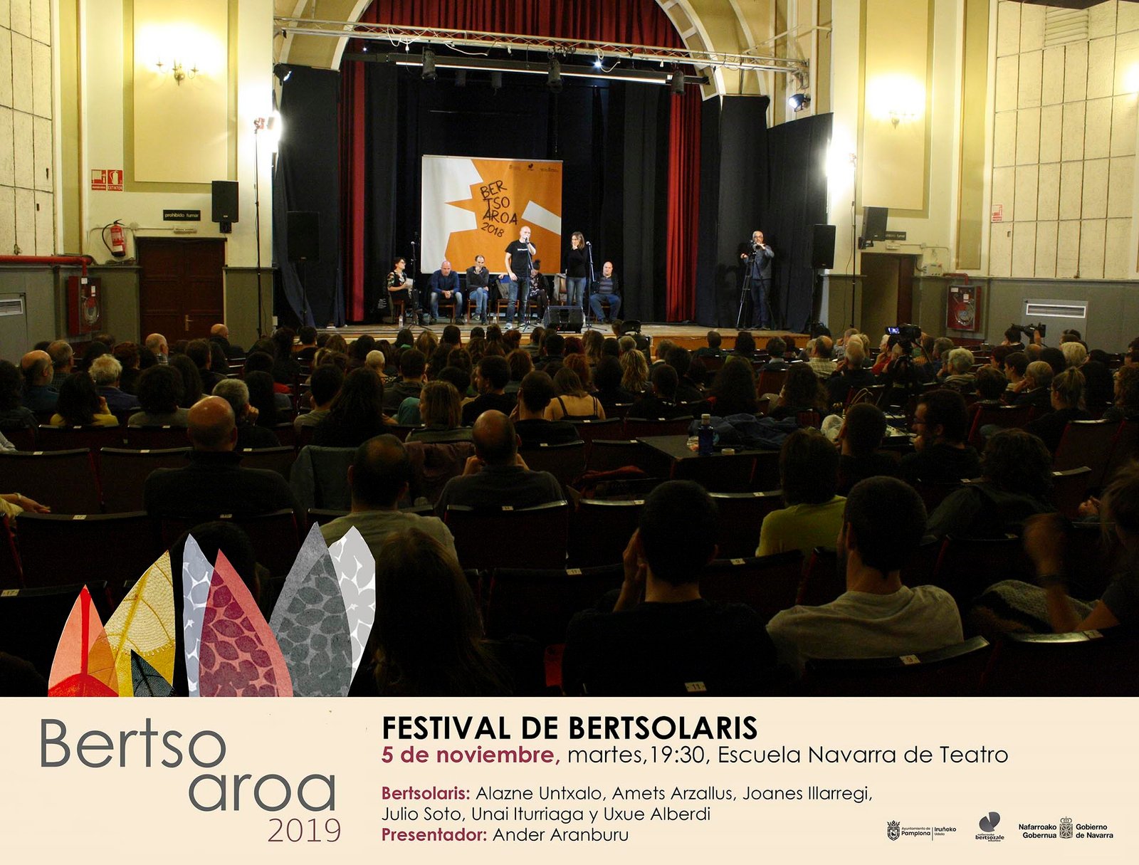 19.10.31_bertsoaroa_cartel_primera_actuacion_castellano ‘Bertsoaroa 2019’ presenta ‘Gorria’, espectáculo de bertsos y flamenco, además del estreno de una obra para público infantil, sesiones de bertsos y una conferencia