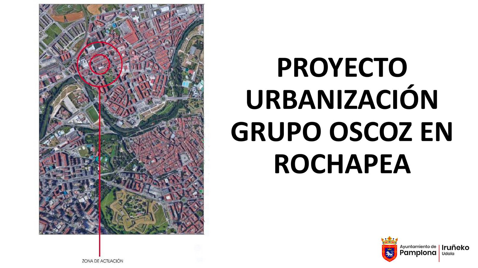 El Ayuntamiento transformará el Grupo Oscoz en la Rochapea con el derribo del inmueble interior, la creación de una plaza y la rehabilitación del resto de edificios