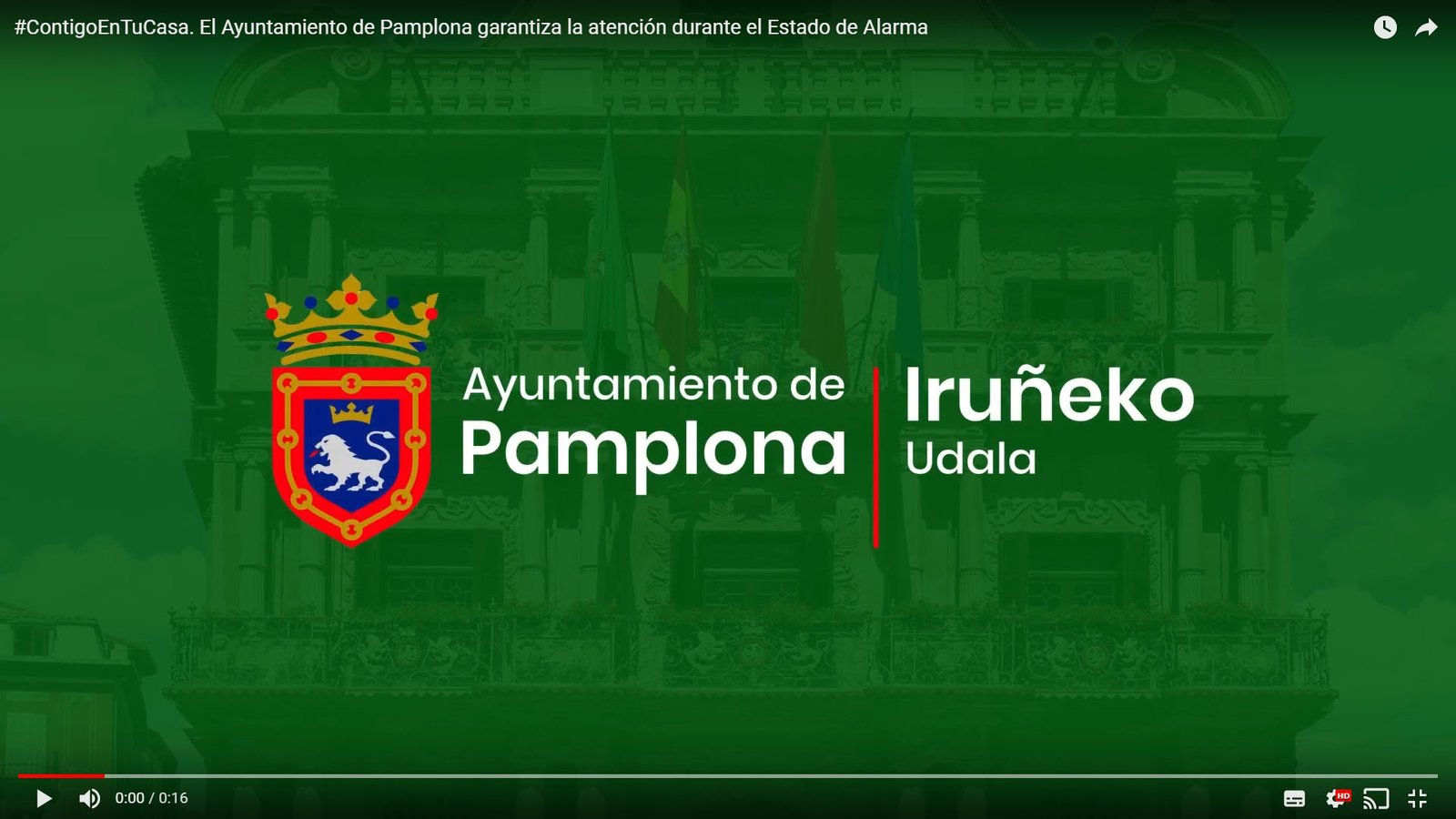 Pamplona, como ‘Ciudad Amiga de la Infancia’ de UNICEF, impulsa la difusión de un canal de YouTube protagonizado por menores y sus propuestas para estos días