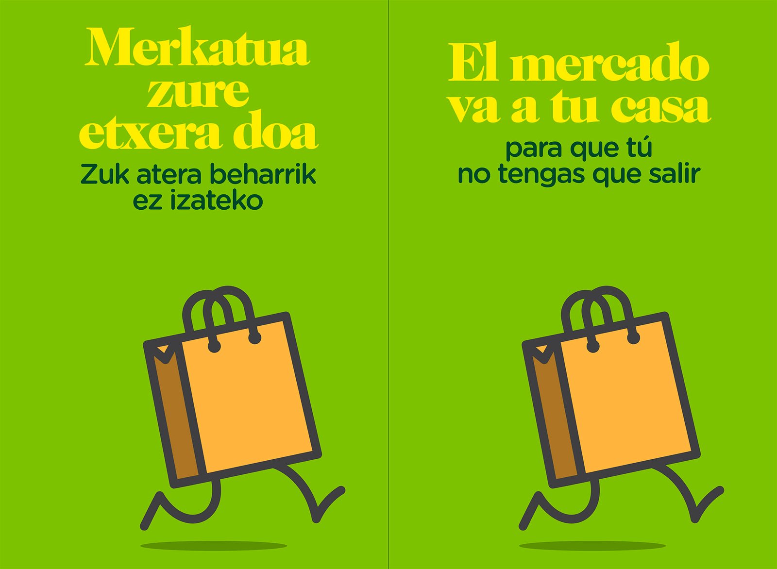 El Ayuntamiento promueve una campaña informativa sobre el servicio de compra y entrega a domicilio de los mercados municipales del Ensanche, Ermitagaña y Santo Domingo