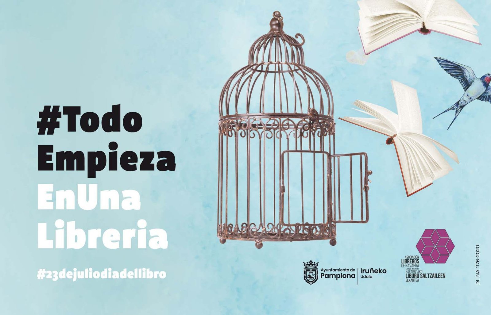 El Ayuntamiento de Pamplona se suma a la campaña #TodoEmpiezaEnUnaLibrería que propone conmemorar mañana, 23 de julio, el Día del Libro