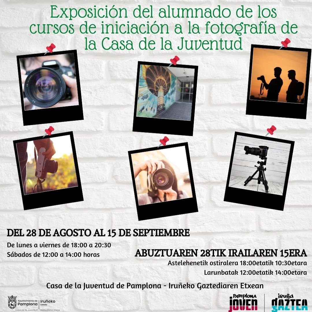 La Casa de la Juventud acoge una exposición con imágenes de la ciudad tomadas por el alumnado del curso de iniciación a la fotografía impartido este mes de agosto