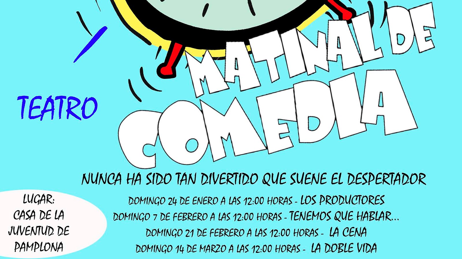 Este domingo comienza en la Casa de la Juventud el ciclo ‘Matinales de comedia’, con cuatro propuestas escénicas, hasta marzo, a cargo del grupo de teatro Atrezzo  