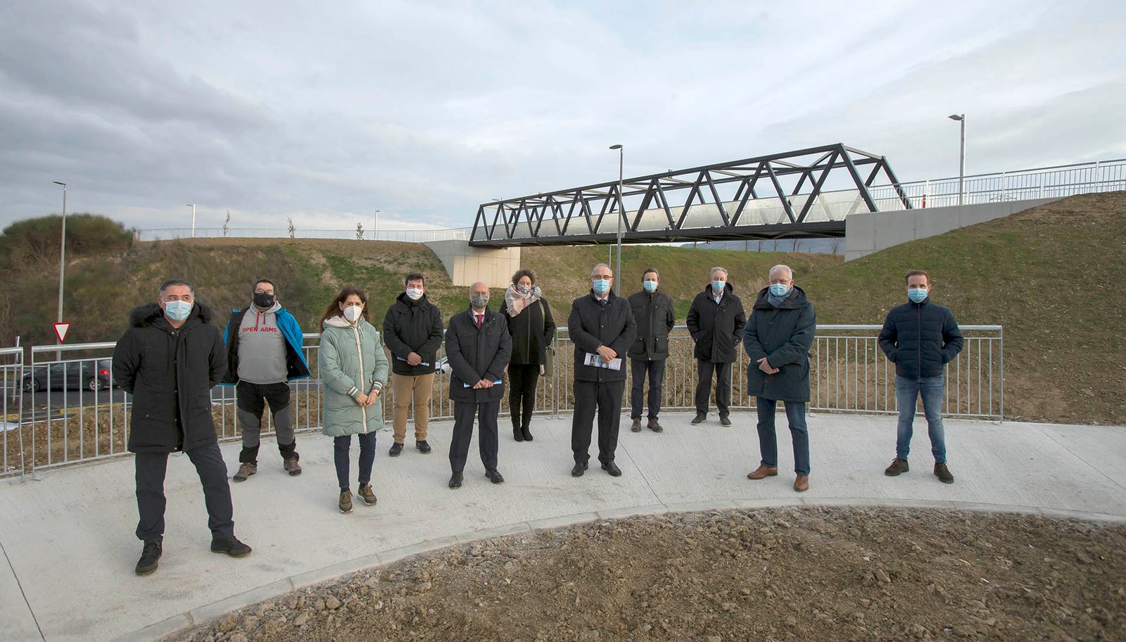 Abierta al tránsito la pasarela peatonal y ciclable que conecta Pamplona y Orkoien y que garantiza el paso seguro entre las dos localidades