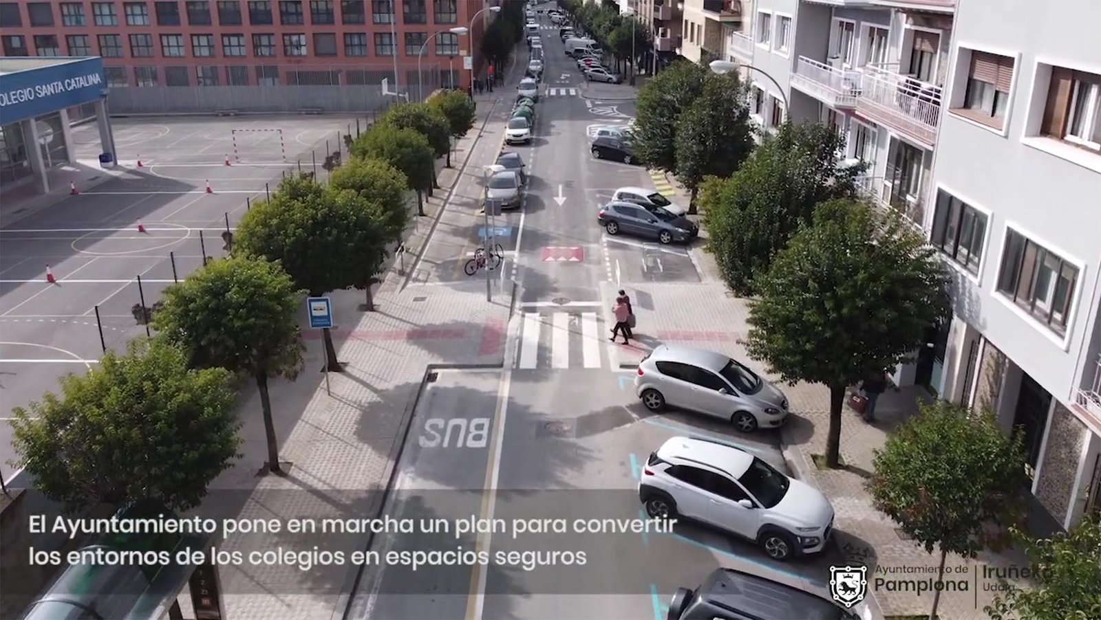El Ayuntamiento de Pamplona actuará durante 2021 en las inmediaciones de los 60 centros escolares de la capital para garantizar unos entornos escolares seguros