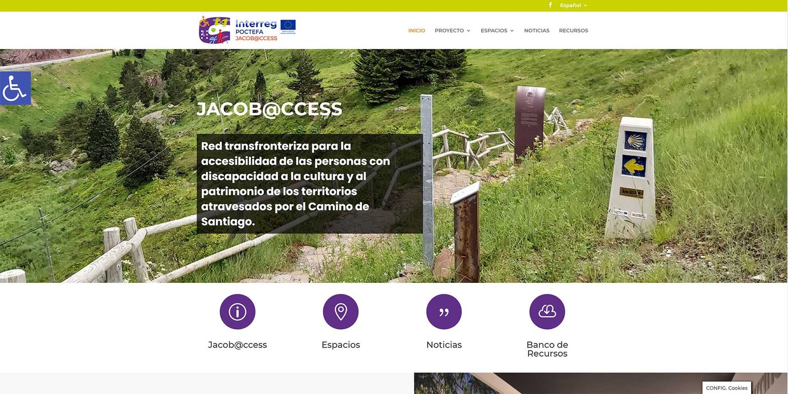 Jacob@ccess estrena página web para dar a conocer la red de centros accesibles a personas con discapacidad que se está creando en torno al Camino de Santiago