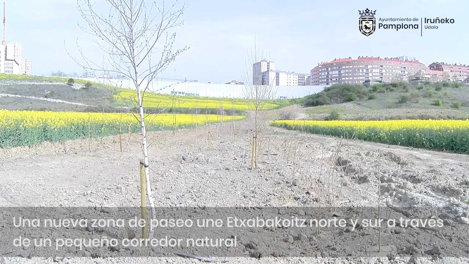 Una nueva zona de paseo une Etxabakoitz norte y sur a través de un pequeño corredor natural