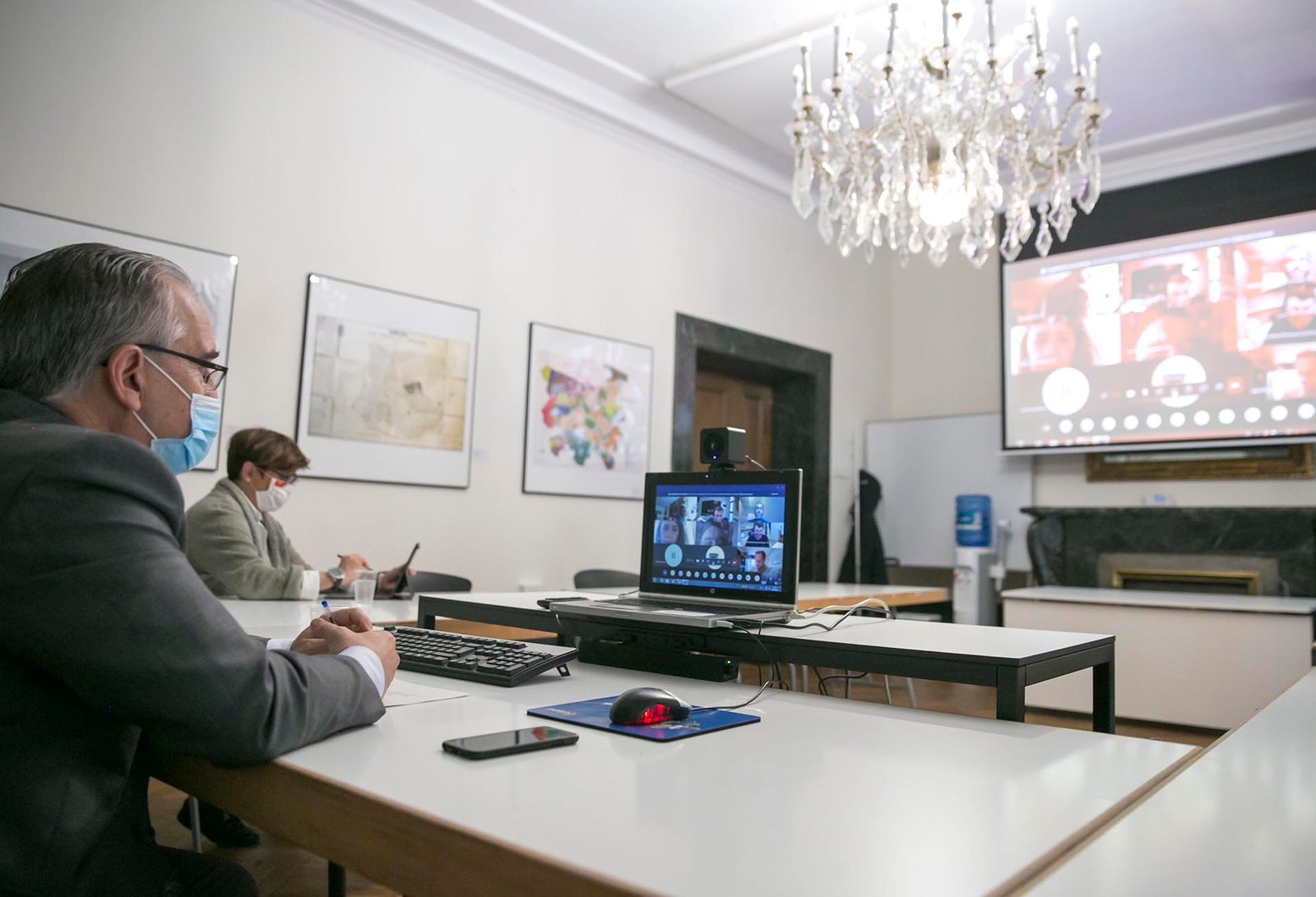 Reunión de la Mesa General de los Sanfermines en el segundo año sin fiestas por la crisis sanitaria