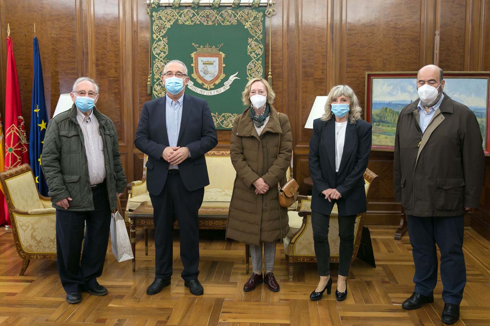 El alcalde de Pamplona recibe a representantes de la Asociación Navarra de Ayuda a la Parálisis Cerebral de Navarra (ASPACE)