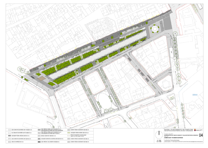 El Ayuntamiento trabaja en un proyecto de reurbanización del paseo de Sarasate que genere un espacio accesible, abierto y permeable que comunique el centro y el Ensanche  