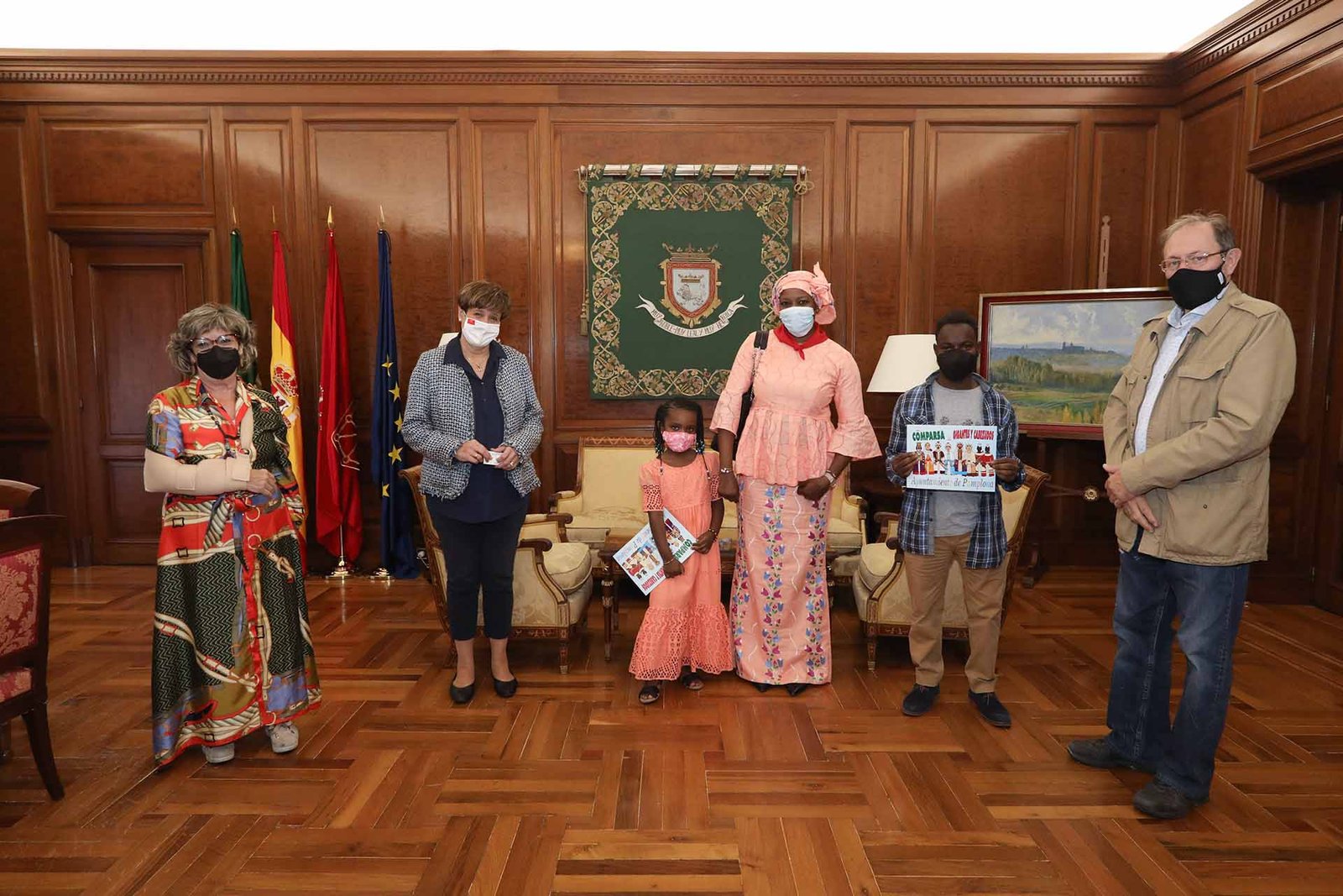 La segunda consejera de la Embajada de Mauritania en Naciones Unidas ha visitado esta mañana el Ayuntamiento de Pamplona