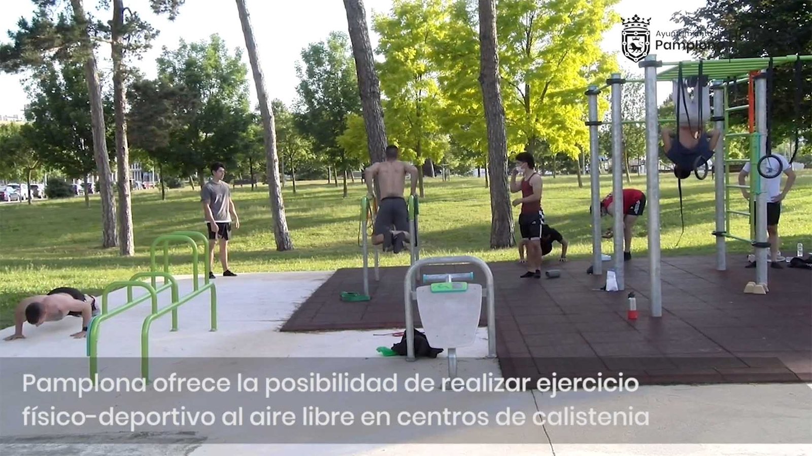 Pamplona ofrece la posibilidad de realizar ejercicio físico-deportivo al aire libre con cinco centros de calistenia distribuidos por la ciudad