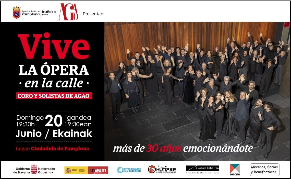 Coro y solistas de AGAO ofrecerán el domingo un concierto en la Ciudadela con una selección de conocidas piezas de ópera y zarzuela