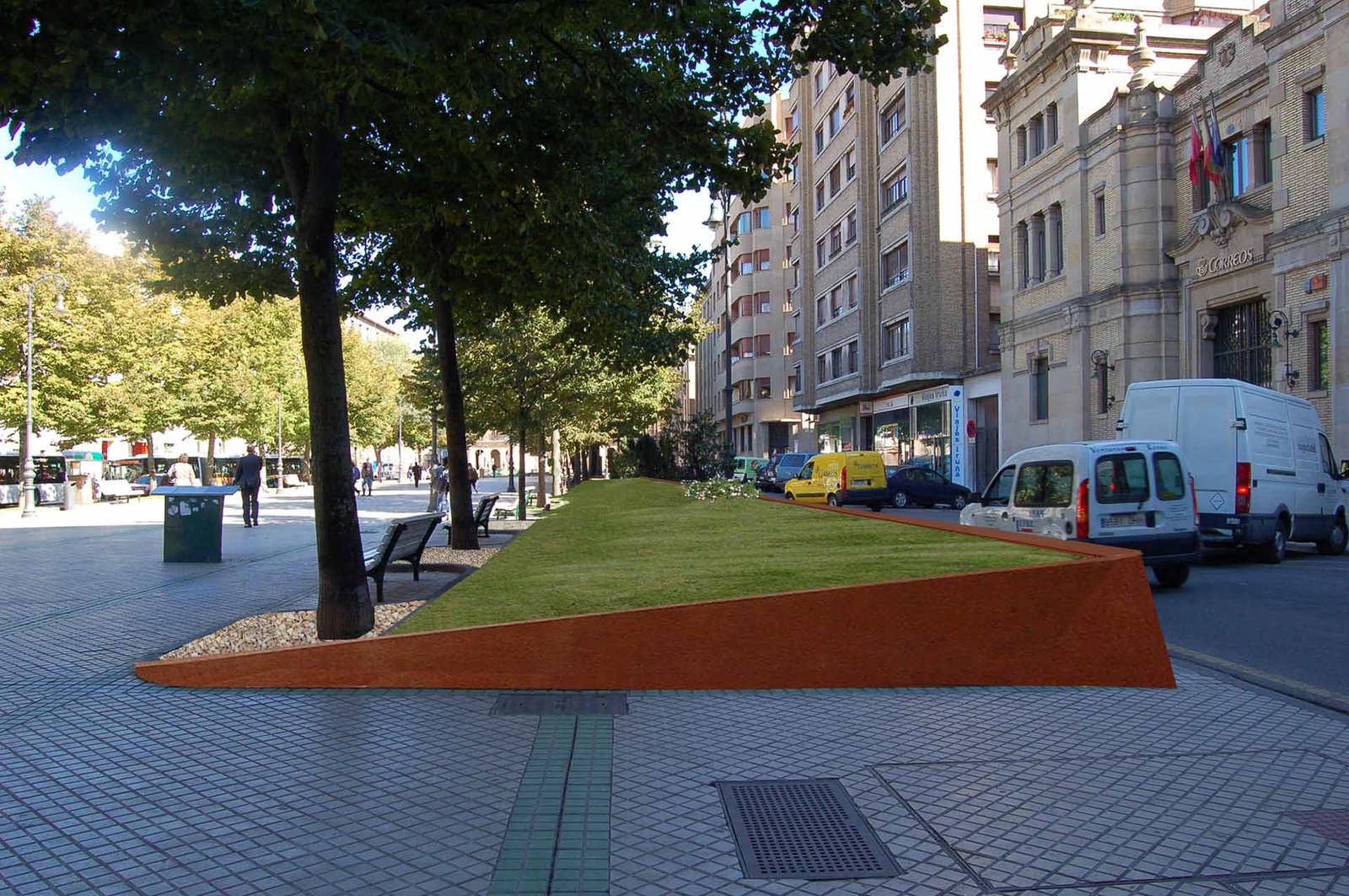 Las catas arqueológicas en el Paseo de Sarasate corrigen la extensión de la ciudad romana y explican por qué las entradas a las calles del Casco Antiguo son cuesta abajo