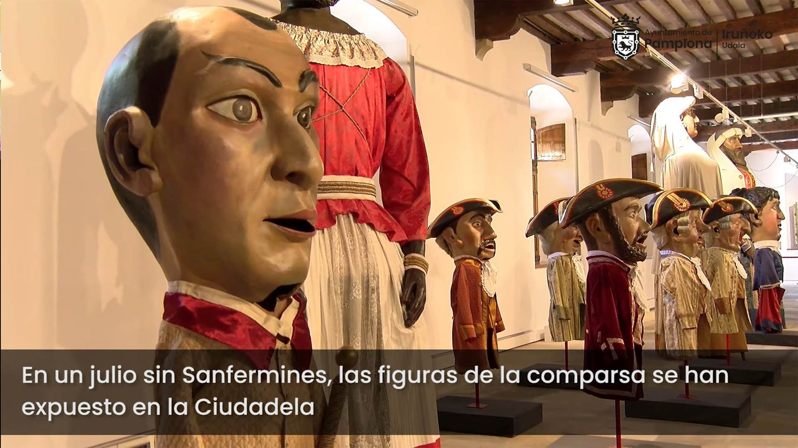 Las figuras de la comparsa estarán expuestas en la Sala de Armas de la Ciudadela hasta este miércoles día 14