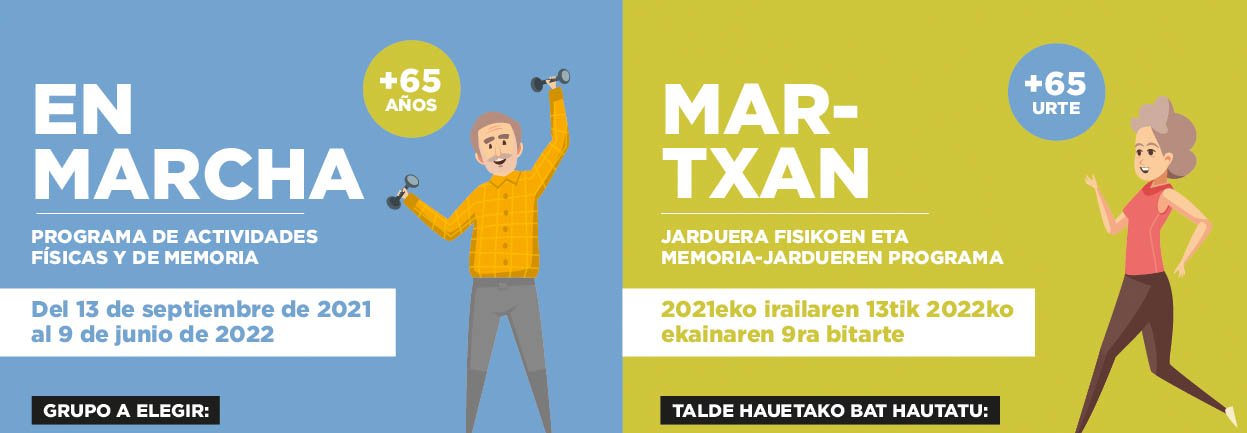 El Ayuntamiento abre las inscripciones para el programa ‘En marcha’ que ofrecerá actividades físicas y de memoria durante todo el curso 2021/22 para mayores de 65 años