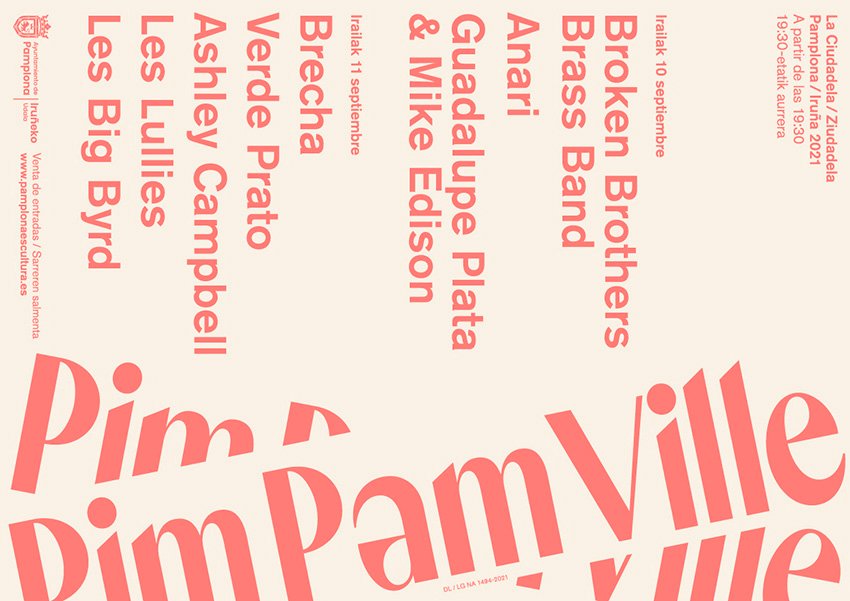 El Ayuntamiento de Pamplona sortea a través de las redes sociales de ‘PamplonaEsCultura’ dos abonos dobles para el festival Pim Pam Ville del 10 y 11 de septiembre
