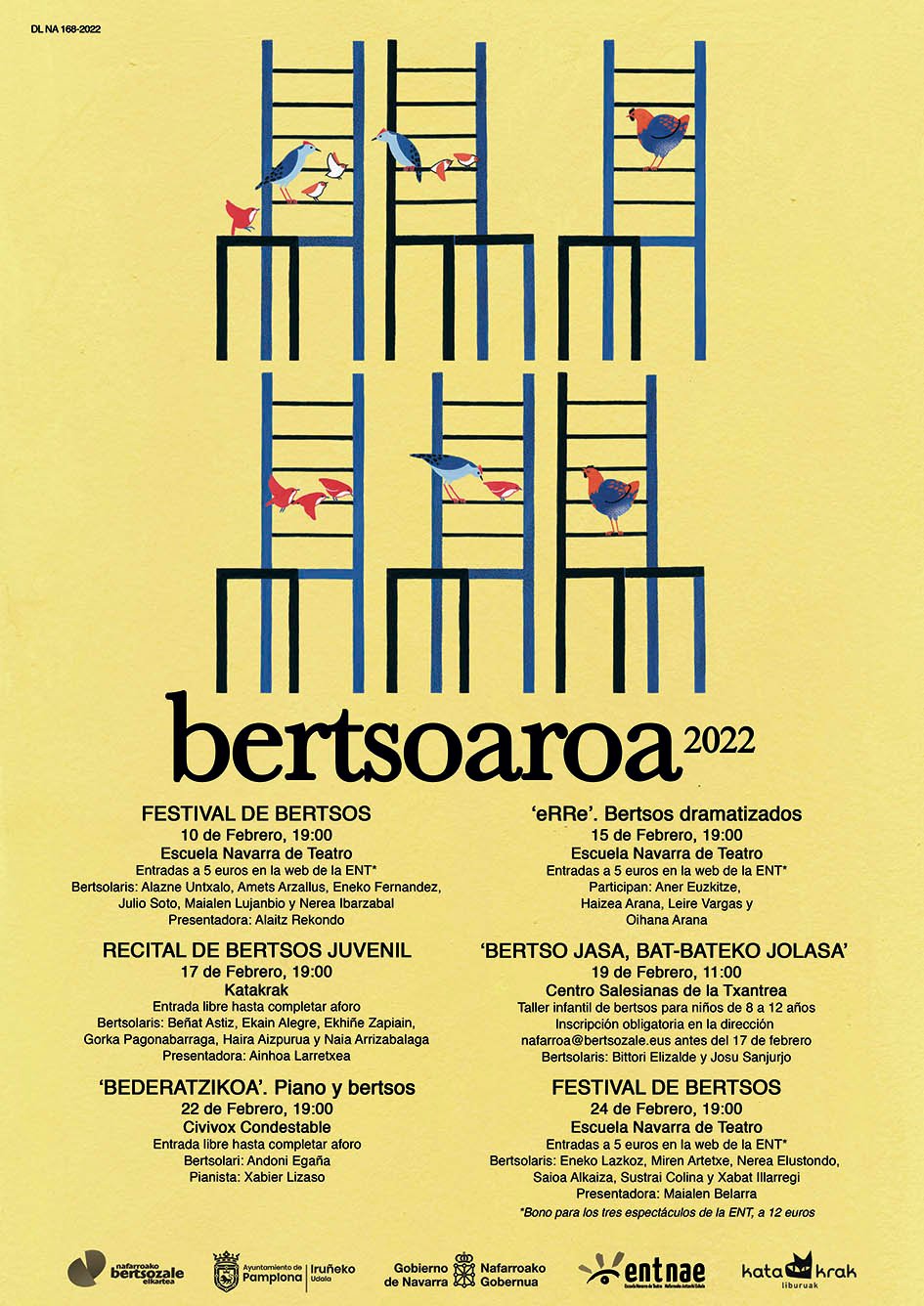 La semana que viene llega ‘Bertsoaroa’, el ciclo de bertsolarismo del Ayuntamiento de Pamplona, cuyas sesiones se extenderán hasta el 24 de febrero