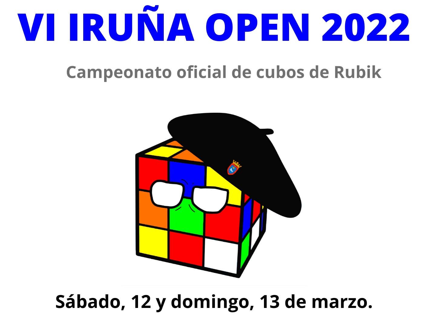 Mañana comienzan las inscripciones para la sexta edición del campeonato oficial de cubos de Rubik Iruña Open que acogerá la Casa de la Juventud los días 12 y 13 de marzo