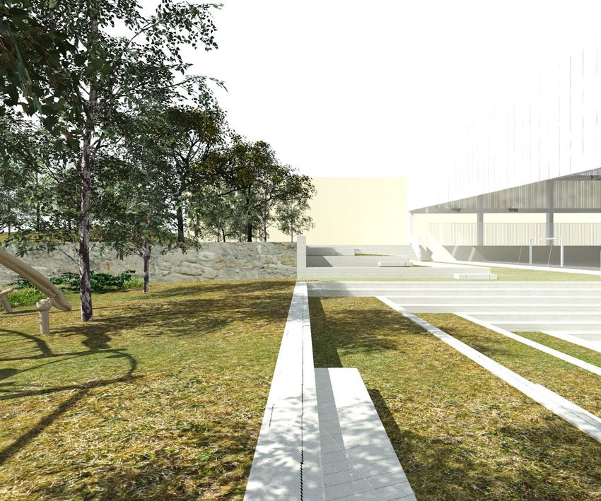 Aprobada la licitación de las obras para la renaturalización del patio que comparten los centros escolares Mendigoiti y El Lago en Mendillorri