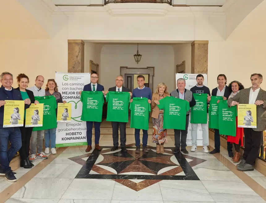 El Ayuntamiento colabora con la IX Marcha Contra el Cáncer en Pamplona que el próximo 11 de junio vuelve a las calles de la ciudad para financiar la investigación