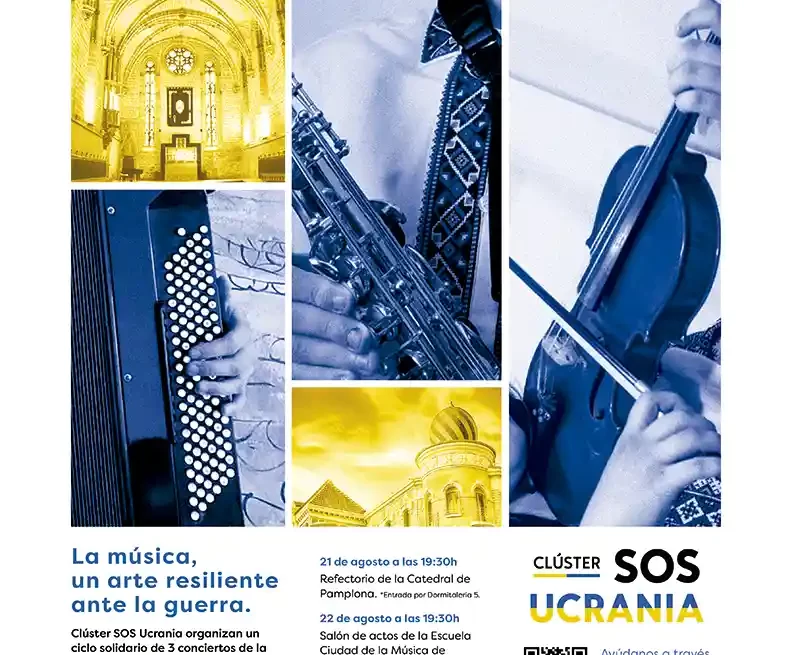 La música une a jóvenes intérpretes ucranianos y navarros para recaudar fondos a través de tres conciertos solidarios, en Pamplona y Tudela
