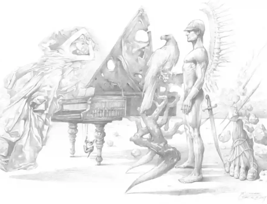El Polvorín de la Ciudadela acoge una muestra de 25 dibujos de Wojciech Siudmak, reconocido creador polaco exponente de realismo fantástico