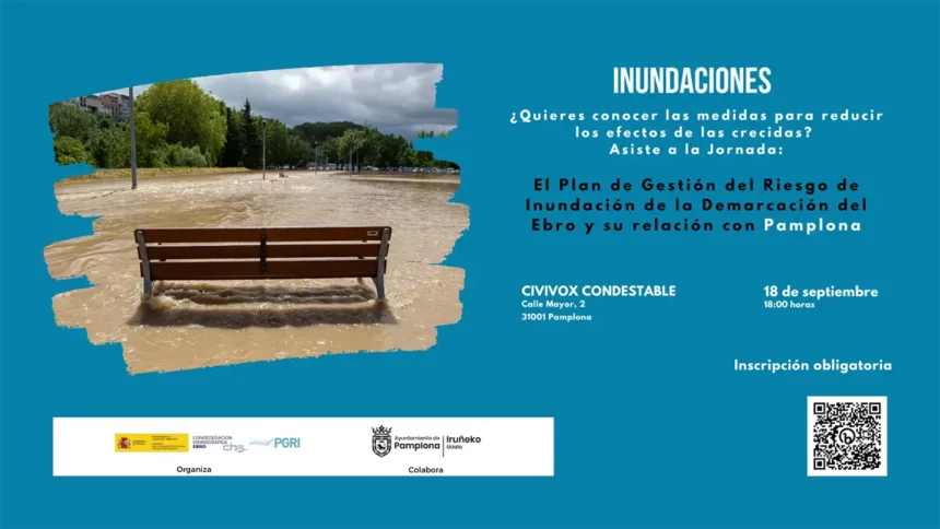 Una jornada abordará este lunes las medidas adoptadas para minimizar el riesgo de inundaciones en Pamplona