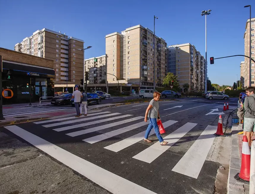 paso peatones rotonda san jorge