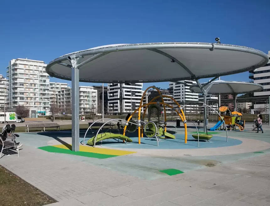 cubierta parque infantil