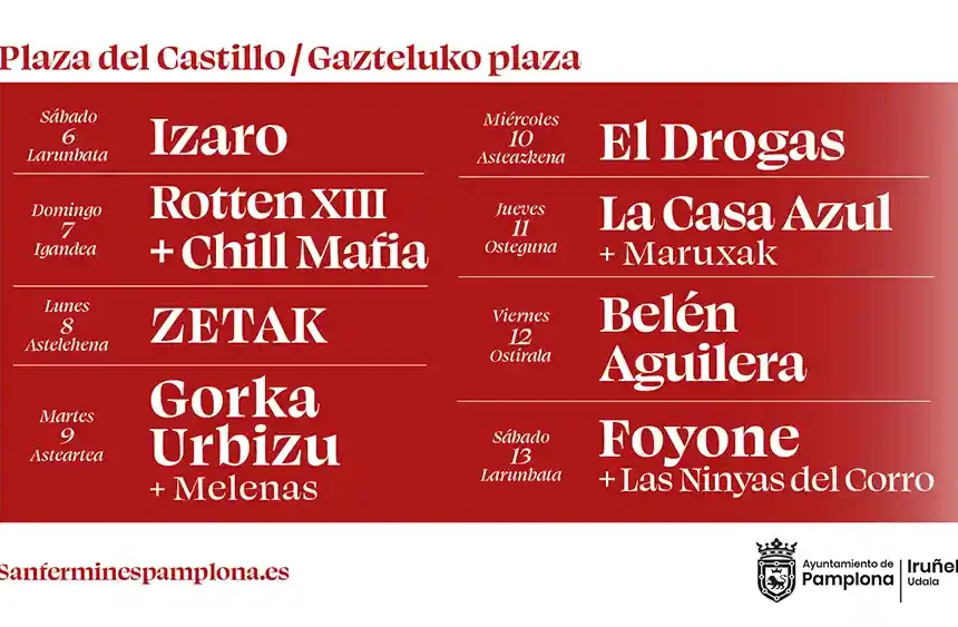 cartel conciertos san fermín 2024