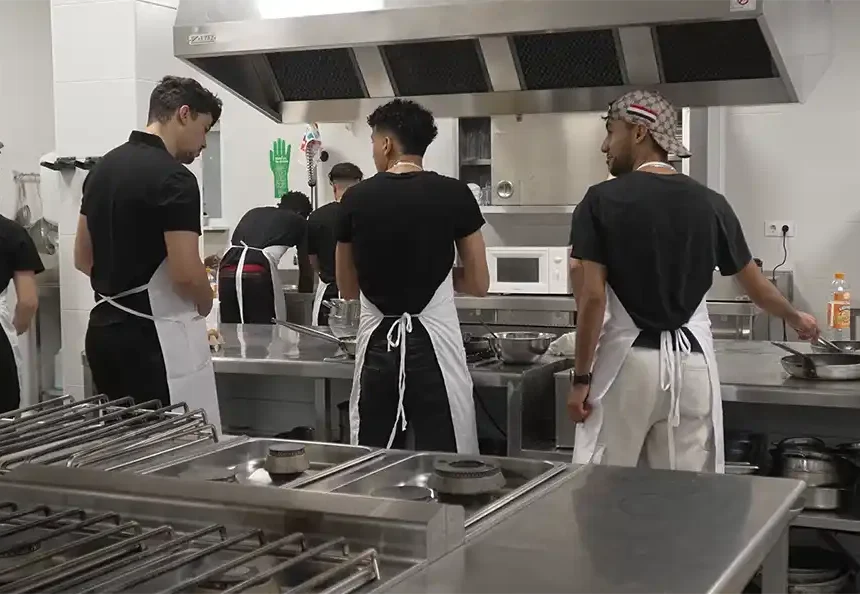 formación laboral cocinando