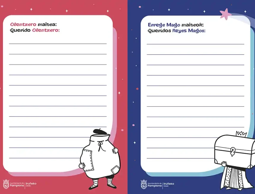 cartas olentzero y reyes