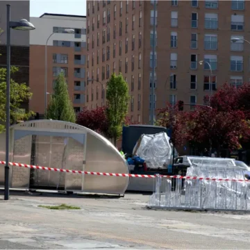 montaje parking bicis paseo enamorados