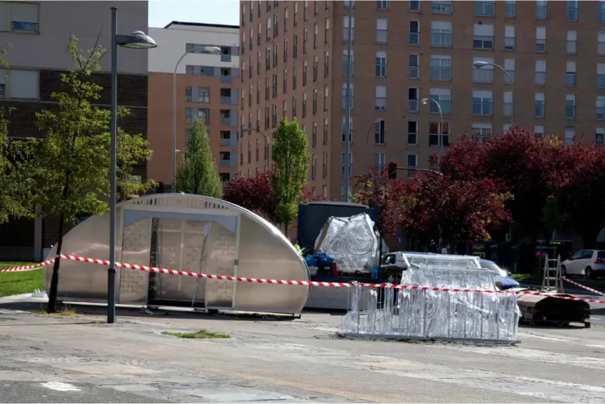 montaje parking bicis paseo enamorados